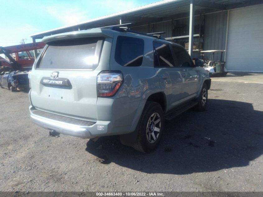 2022 TOYOTA 4RUNNER TRD OFF ROAD VIN: JTEPU5JR9N6024004