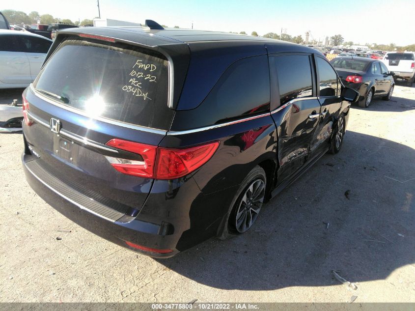 2022 HONDA ODYSSEY EX-L VIN: 5FNRL6H76NB007899