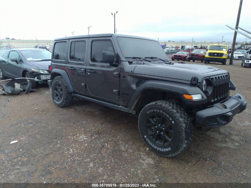 2021 JEEP WRANGLER UNLIMITED WILLYS VIN: 1C4HJXDN3MW609181