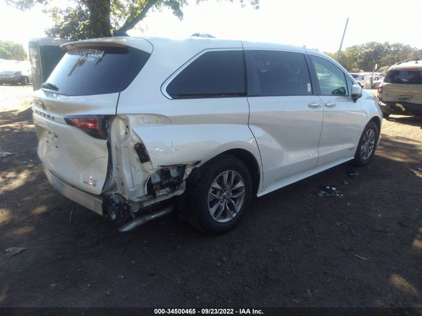 2021 TOYOTA SIENNA XLE VIN: 5TDYSKFC7MS032456