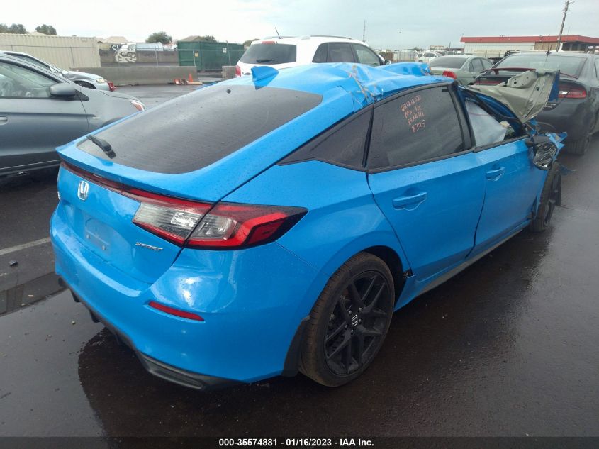 2022 HONDA CIVIC HATCHBACK SPORT VIN: 19XFL2H89NE018325