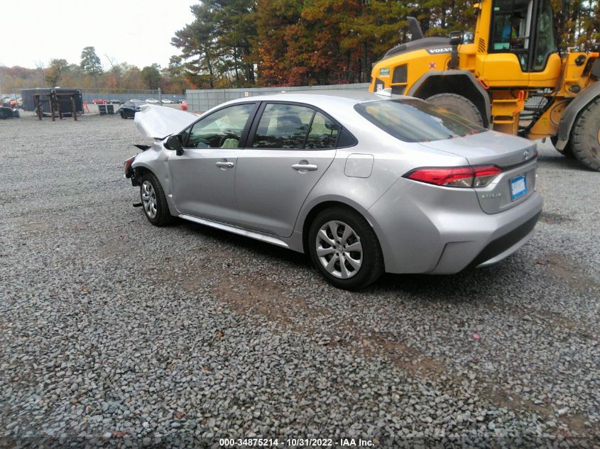 2022 TOYOTA COROLLA LE VIN: JTDEPMAE0N3031886