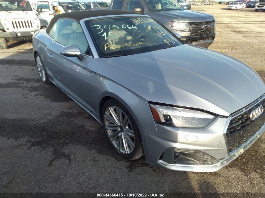 2022 AUDI A5 CABRIOLET PRESTIGE VIN: WAUYAGF51NN008305