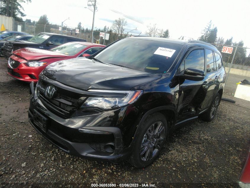 2022 HONDA PILOT SPORT VIN: 5FNYF6H31NB064737