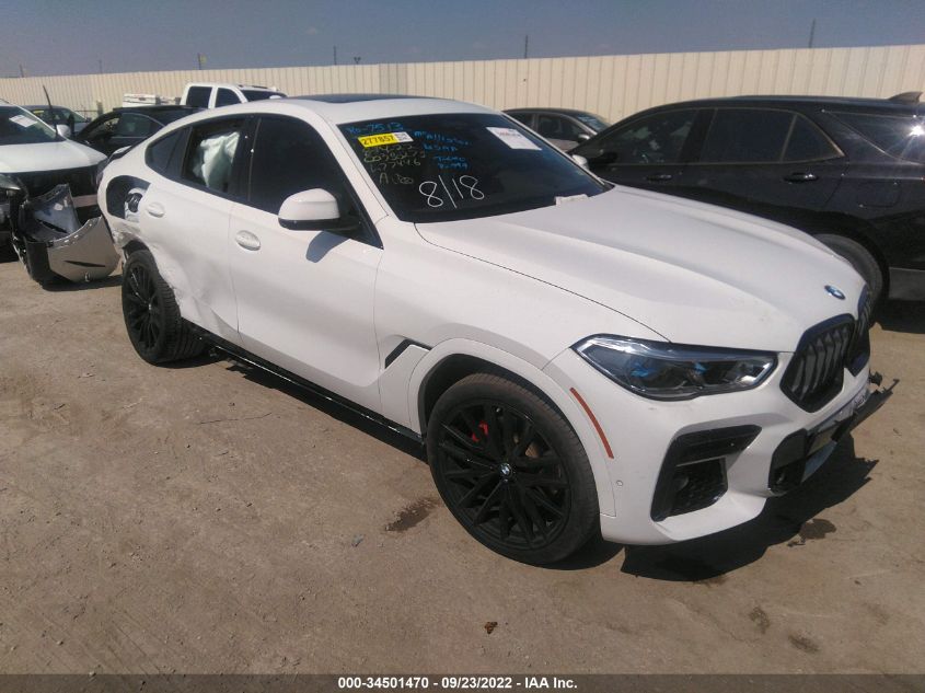 2022 BMW X6 XDRIVE40I VIN: 5UXCY6C07N9L77446