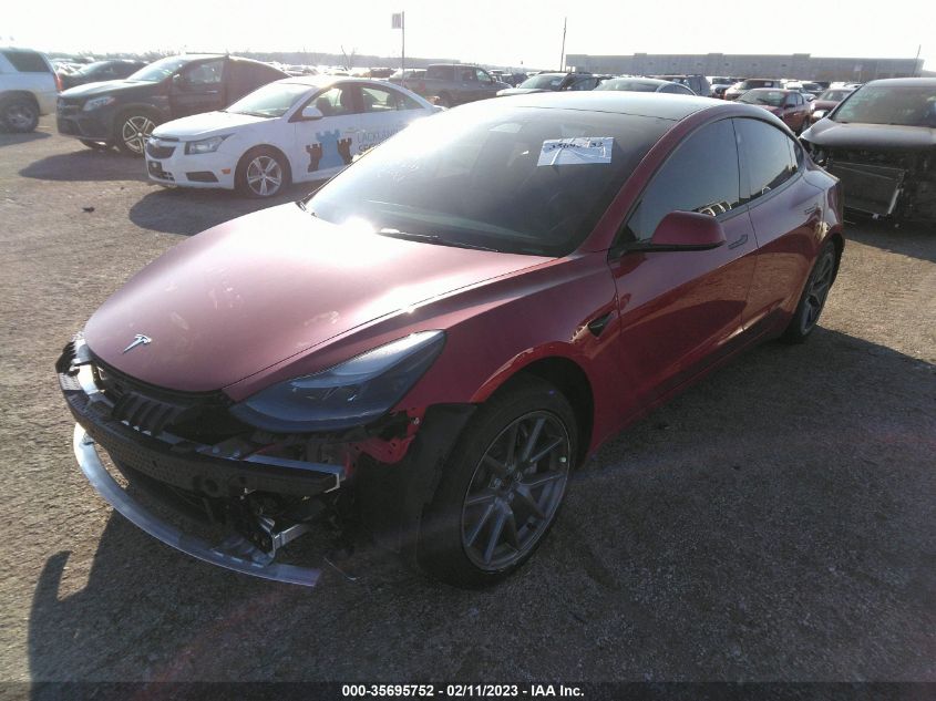 2022 TESLA MODEL 3 LONG RANGE VIN: 5YJ3E1EB9NF229333