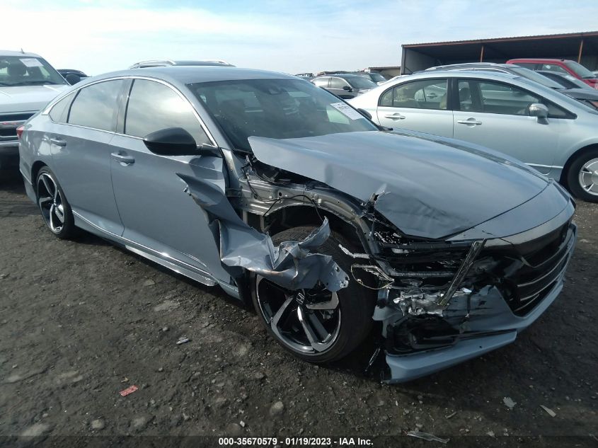 2022 HONDA ACCORD SEDAN SPORT VIN: 1HGCV1F36NA068327