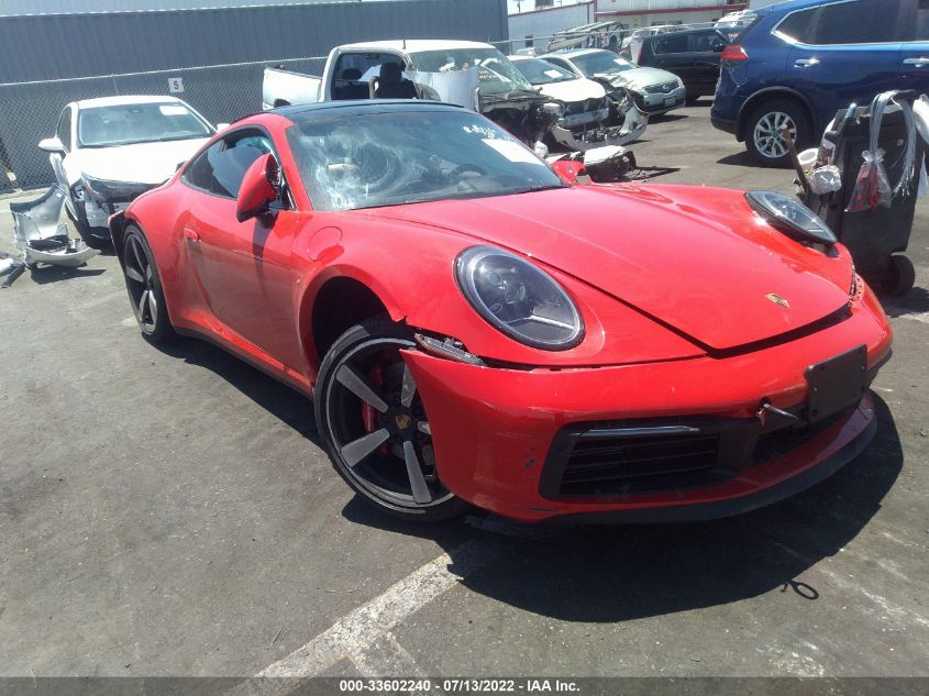 2021 PORSCHE 911 CARRERA VIN: WP0AB2A9XMS221106
