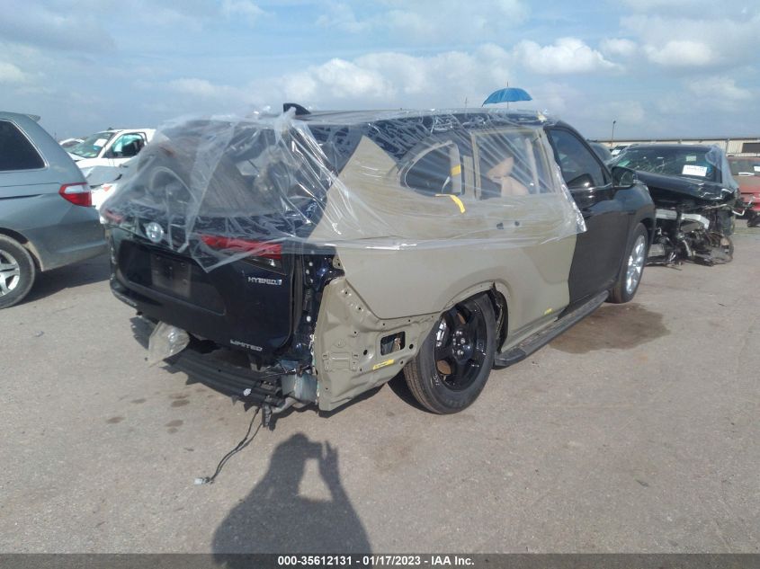 2022 TOYOTA HIGHLANDER HYBRID LIMITED VIN: 5TDYARAH8NS513798