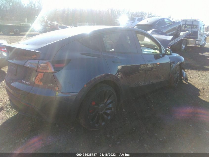 2022 TESLA MODEL Y PERFORMANCE VIN: 7SAYGDEF0NF543055