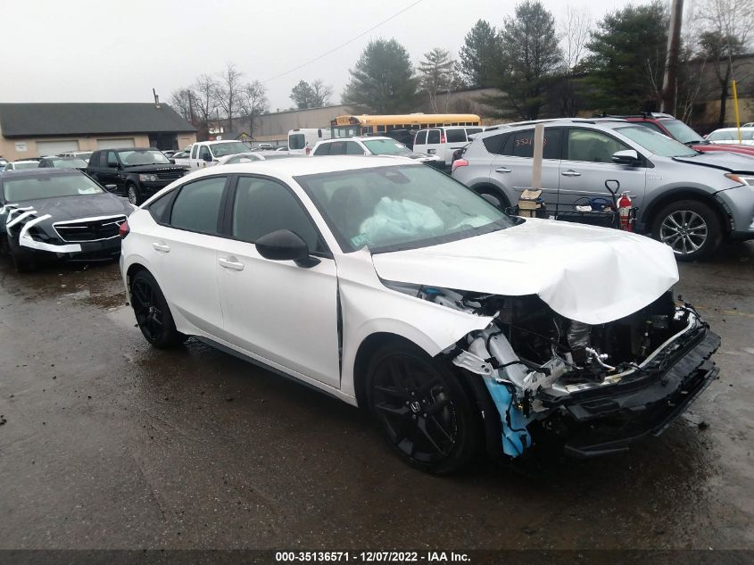 2022 HONDA CIVIC HATCHBACK SPORT VIN: 19XFL2H86NE009257