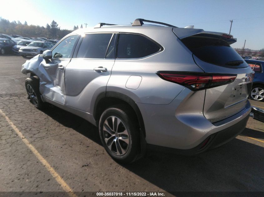 2021 TOYOTA HIGHLANDER HYBRID XLE VIN: 5TDGBRCH3MS531582