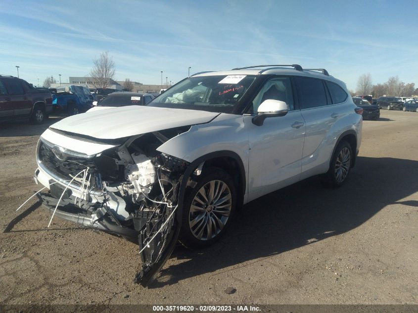 2022 TOYOTA HIGHLANDER PLATINUM VIN: 5TDFZRBH3NS216629