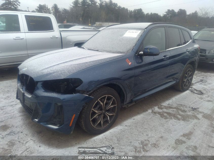 2022 BMW X3 XDRIVE30I VIN: 5UX53DP01N9J31384