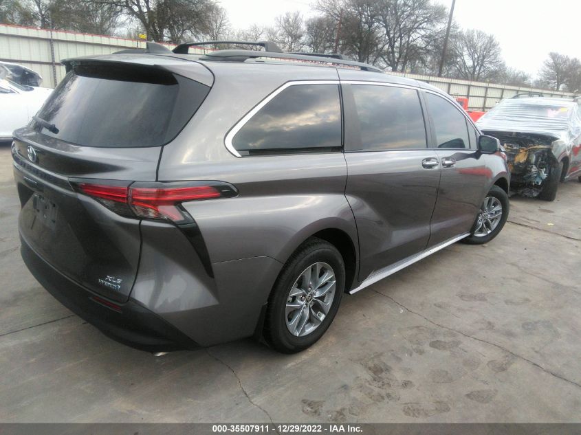2022 TOYOTA SIENNA XLE VIN: 5TDYRKEC3NS089719
