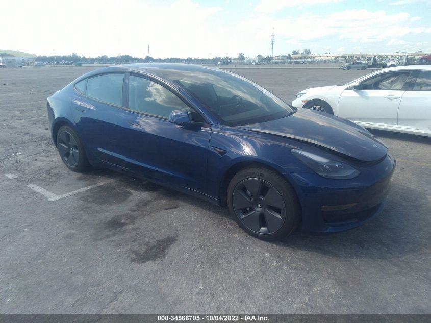 2022 TESLA MODEL 3 LONG RANGE VIN: 5YJ3E1EB4NF103056