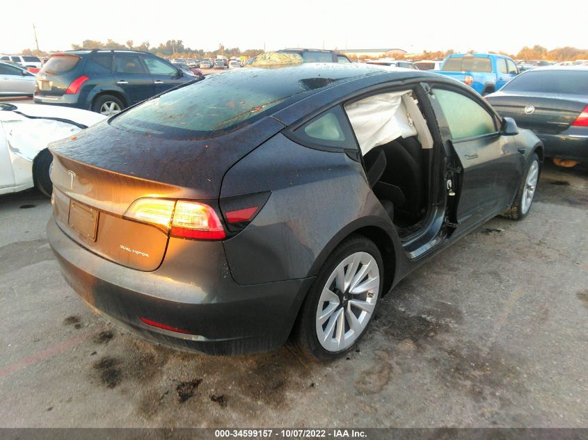 2022 TESLA MODEL 3 LONG RANGE VIN: 5YJ3E1EB4NF249375