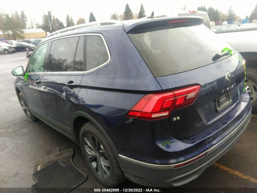 2022 VOLKSWAGEN TIGUAN SE VIN: 3VV2B7AX9NM021197