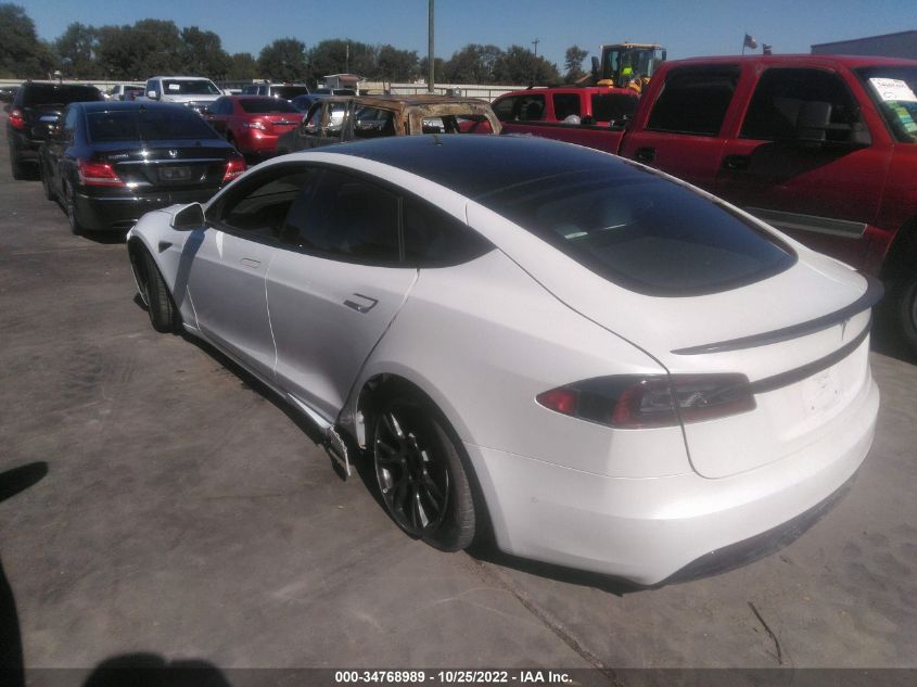 2022 TESLA MODEL S PLAID VIN: 5YJSA1E66NF460376