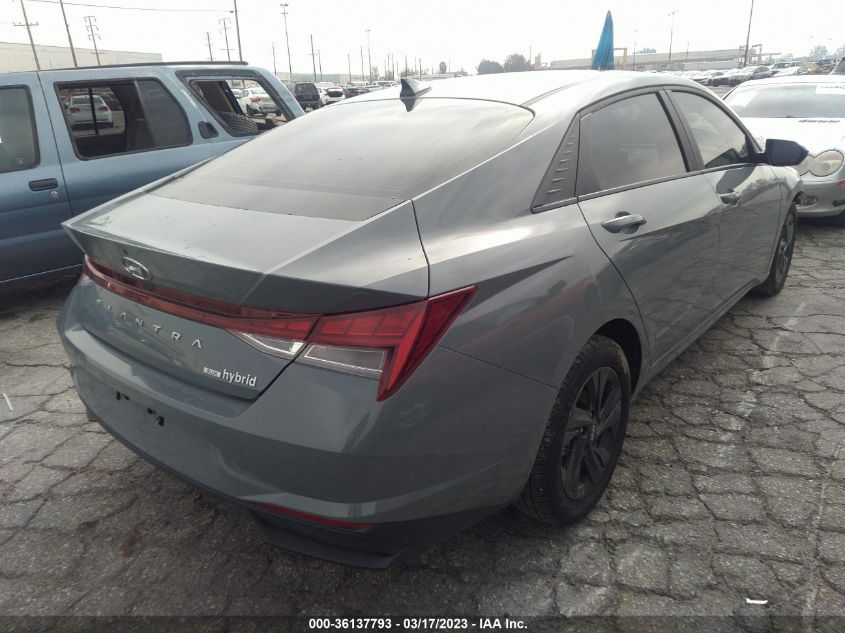 2023 HYUNDAI ELANTRA HYBRID BLUE VIN: KMHLM4AJ8PU034105