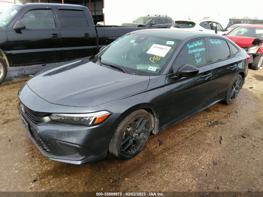 2022 HONDA CIVIC SEDAN SPORT VIN: 2HGFE2F53NH534639
