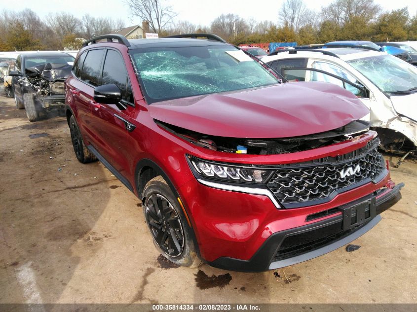 2022 KIA SORENTO X-LINE S VIN: 5XYRLDLC2NG089339