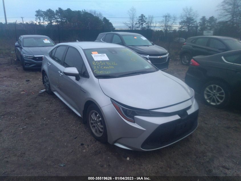 2021 TOYOTA COROLLA HYBRID LE VIN: JTDEAMDE8MJ008573