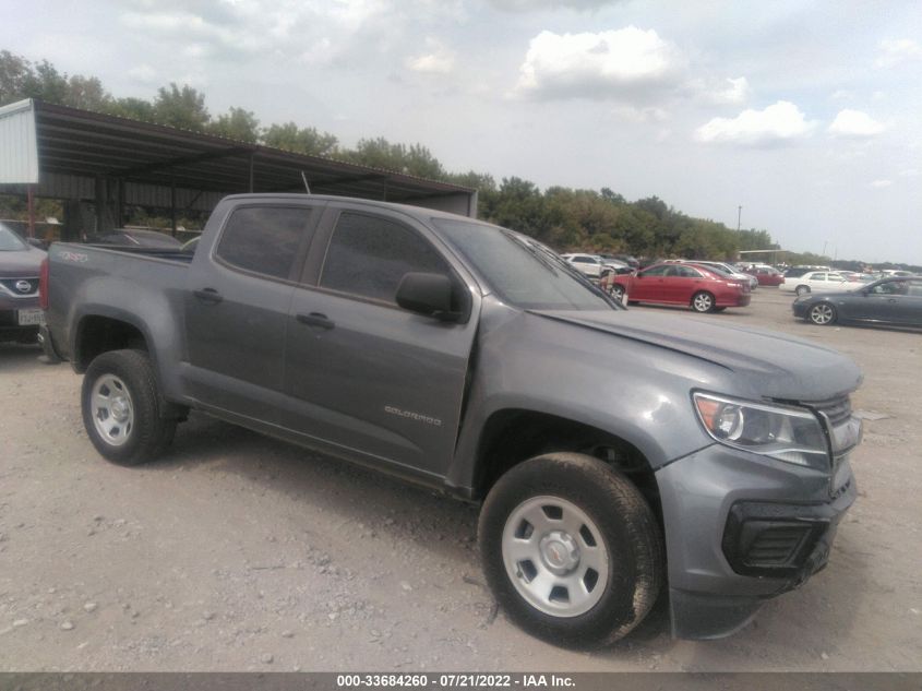 2021 CHEVROLET COLORADO 4WD WORK TRUCK VIN: 1GCGTBEN5M1189718