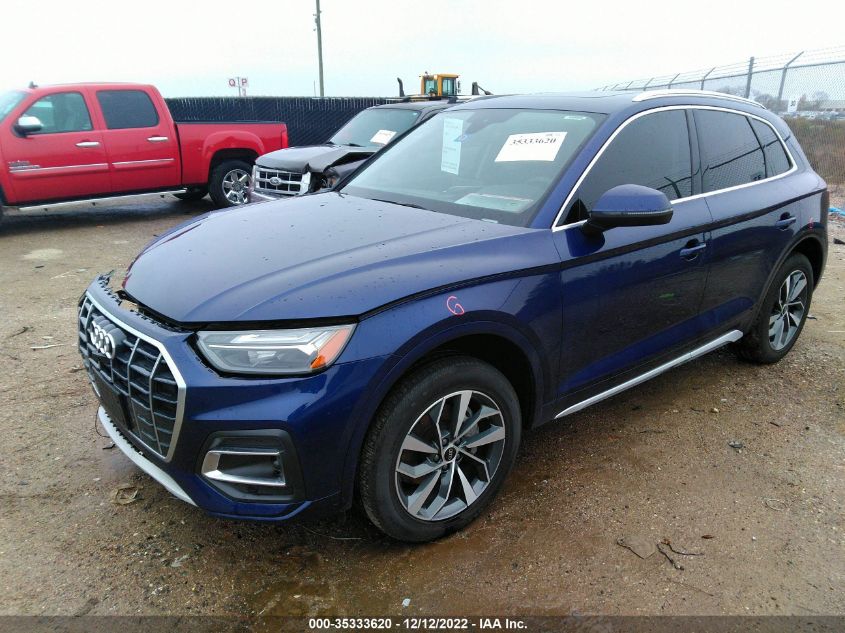 2021 AUDI Q5 PREMIUM PLUS VIN: WA1BAAFY9M2062915
