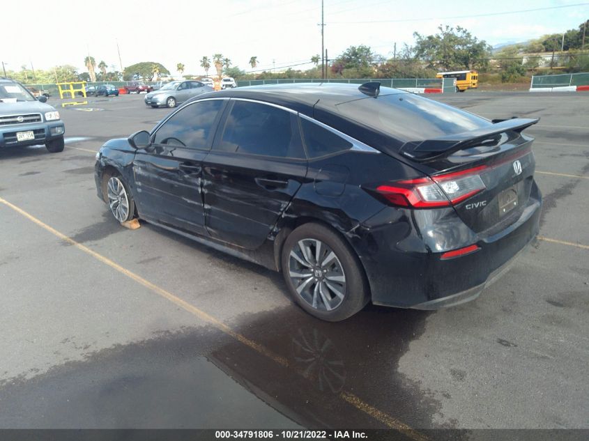 2022 HONDA CIVIC HATCHBACK EX-L VIN: 19XFL1H72NE002162