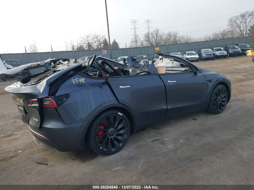 2022 TESLA MODEL Y PERFORMANCE VIN: 7SAYGDEF0NF460371