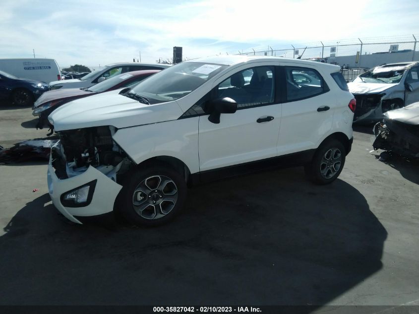 2022 FORD ECOSPORT S VIN: MAJ6S3FL9NC468893