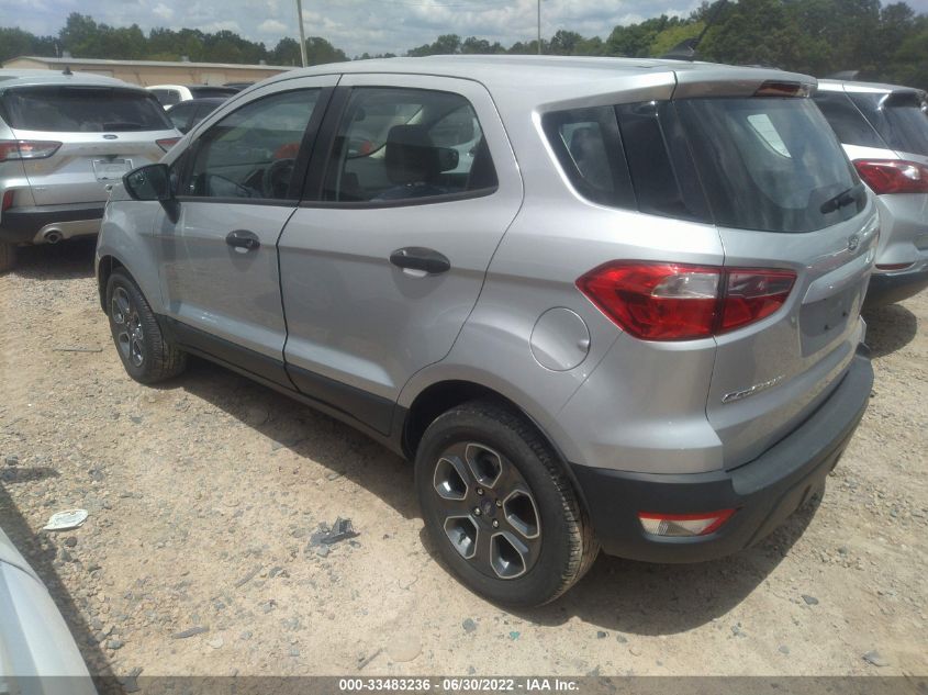 2020 FORD ECOSPORT S VIN: MAJ3S2FE8LC387122