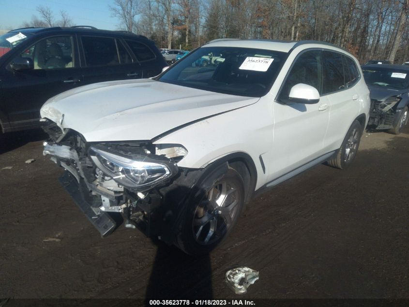 2021 BMW X3 XDRIVE30I VIN: 5UXTY5C01M9G01323
