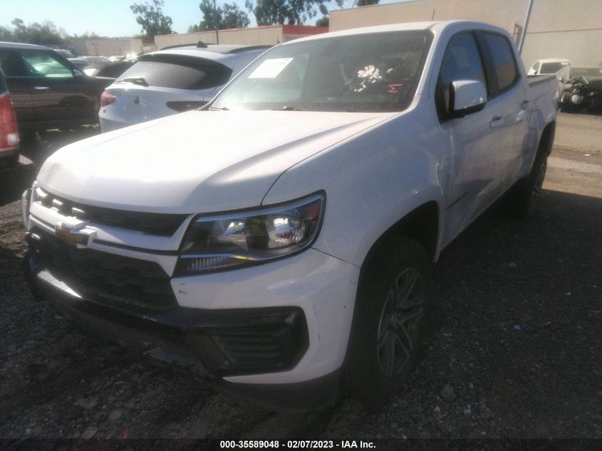 2021 CHEVROLET COLORADO 2WD WORK TRUCK VIN: 1GCGSBEN5M1154678