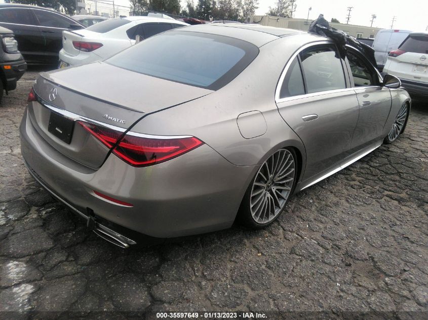 2022 MERCEDES-BENZ S-CLASS S 580 VIN: W1K6G7GB4NA067388