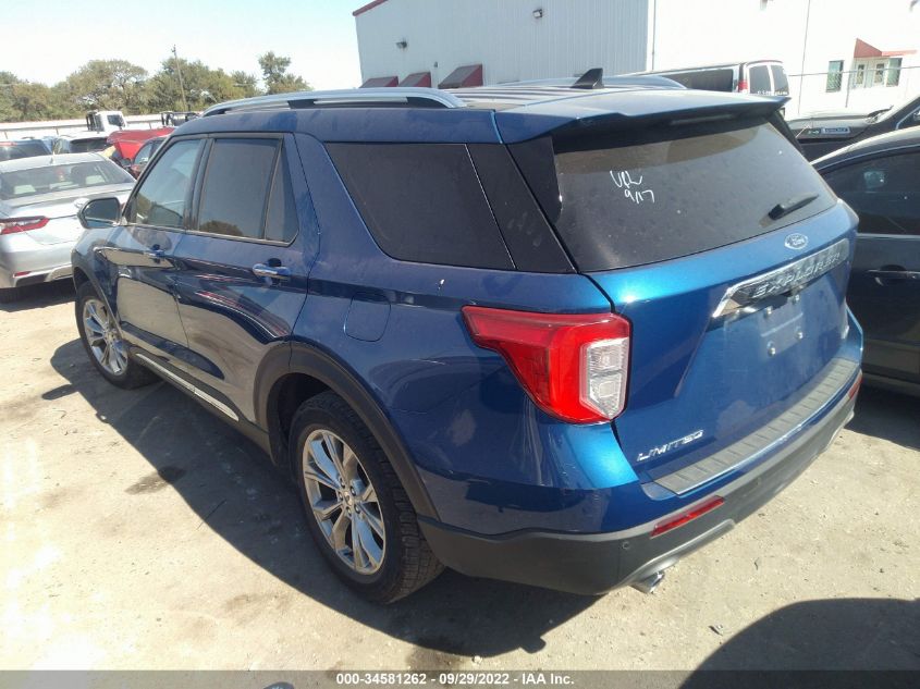2021 FORD EXPLORER LIMITED VIN: 1FMSK8FH6MGB72816