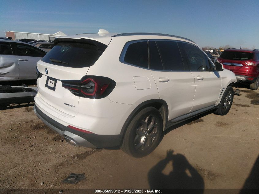 2022 BMW X3 SDRIVE30I VIN: 5UX43DP00N9N13546