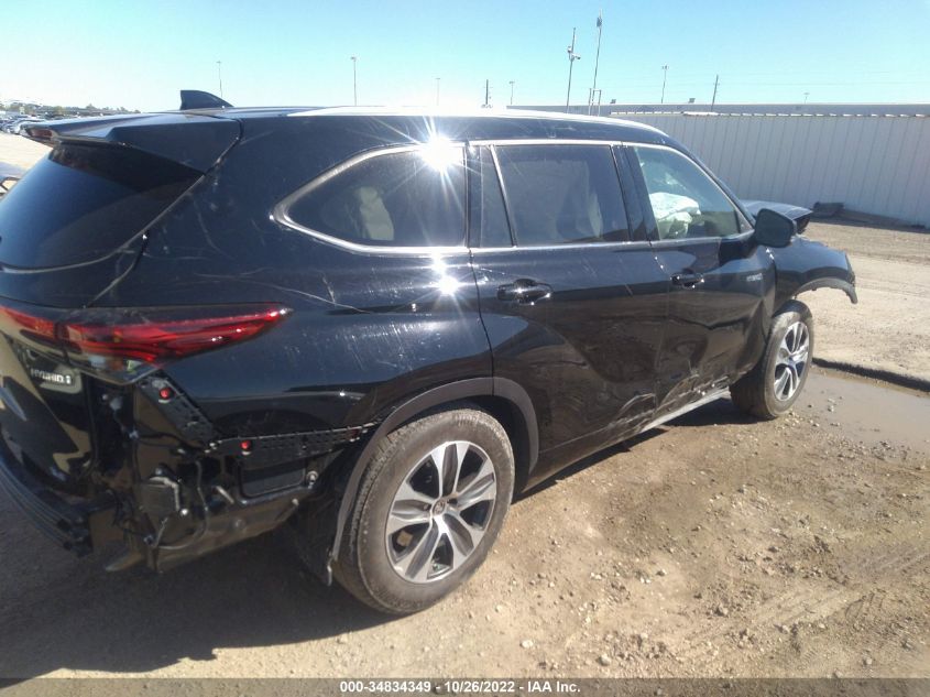 2021 TOYOTA HIGHLANDER HYBRID XLE VIN: 5TDGARAH4MS503926