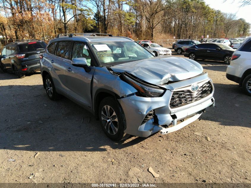 2022 TOYOTA HIGHLANDER HYBRID VIN: 5TDGBRCH2NS094983