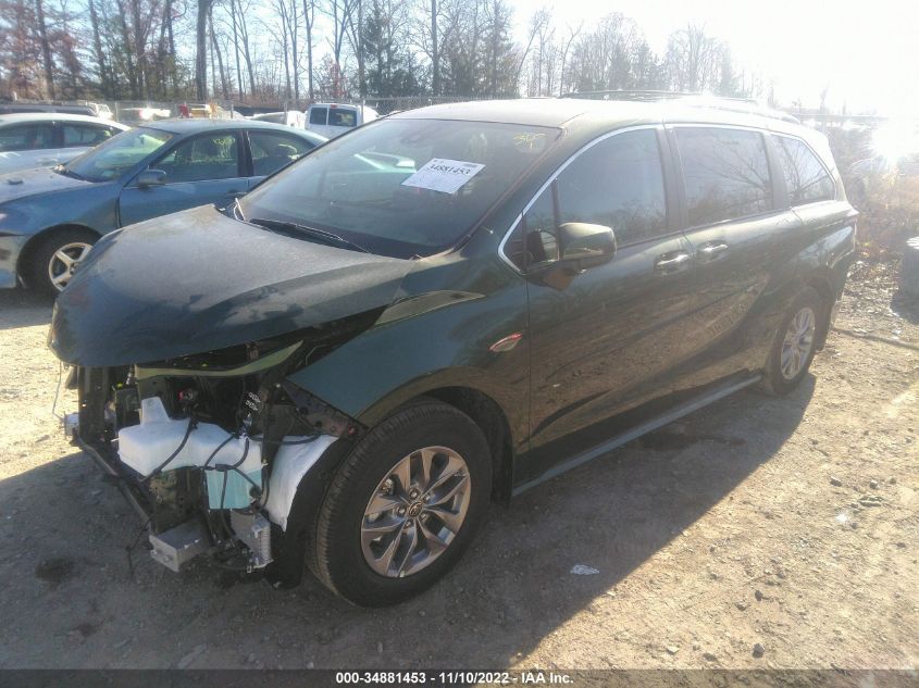 2022 TOYOTA SIENNA LE VIN: 5TDKSKFC8NS070981