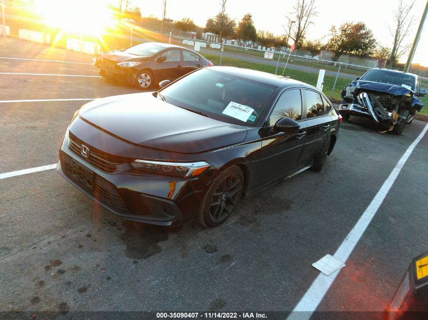 2022 HONDA CIVIC SEDAN SPORT VIN: 2HGFE2F58NH554840