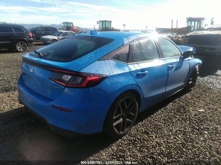 2022 HONDA CIVIC HATCHBACK SPORT VIN: 19XFL2H86NE020291