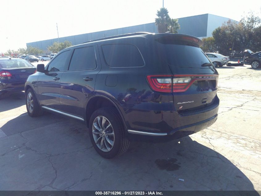 2022 DODGE DURANGO SXT VIN: 1C4RDJAG2NC181959