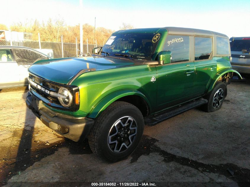 2022 FORD BRONCO BASE/BIG BEND VIN: 1FMDE5DH9NLA83333