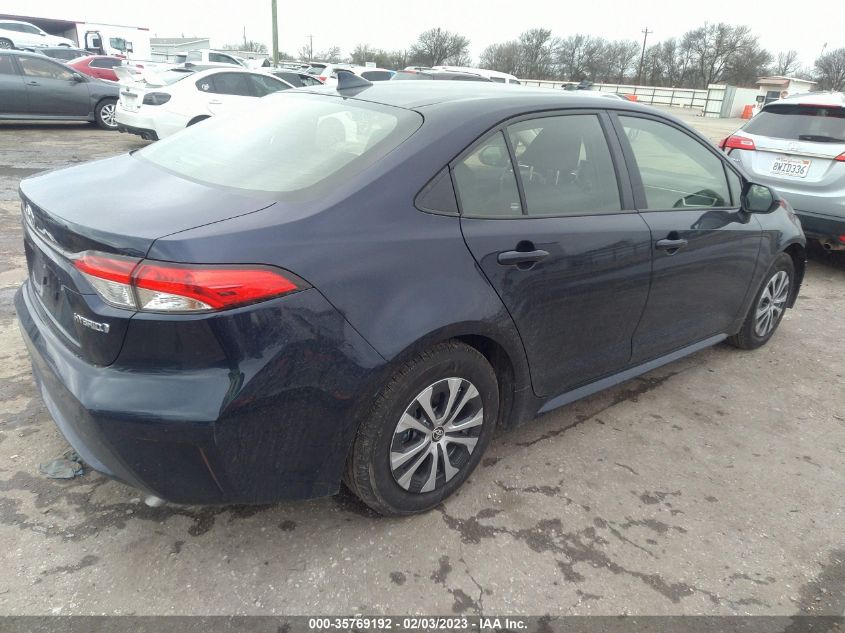 2022 TOYOTA COROLLA HYBRID LE VIN: JTDEAMDE4NJ062115