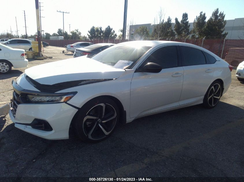 2022 HONDA ACCORD SEDAN SPORT VIN: 1HGCV1F33NA038864