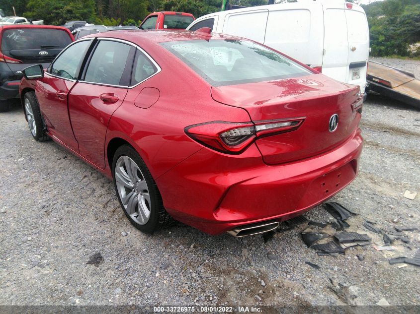 2021 ACURA TLX W/TECHNOLOGY PACKAGE VIN: 19UUB5F43MA013541