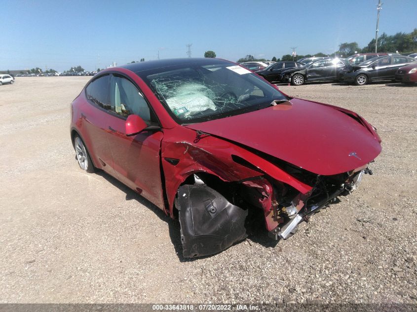 2022 TESLA MODEL Y LONG RANGE VIN: 7SAYGDEE7NF393226