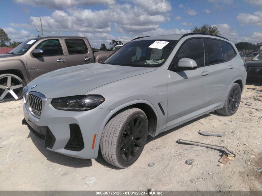 2022 BMW X3 SDRIVE30I VIN: 5UX43DP04N9L09199